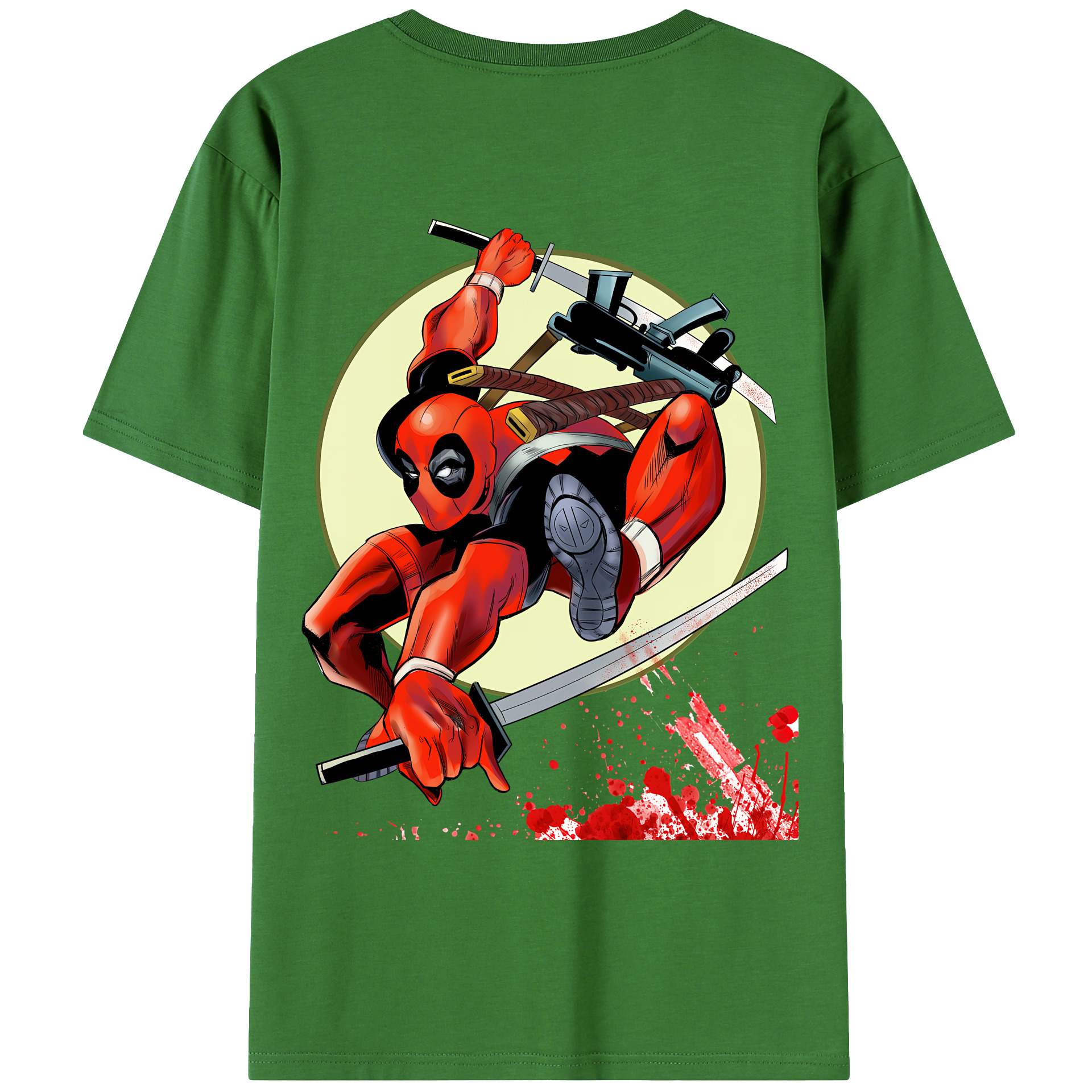 （画像用） Deadpool デッドプール レディース半袖Tシャツ(バックプリント)